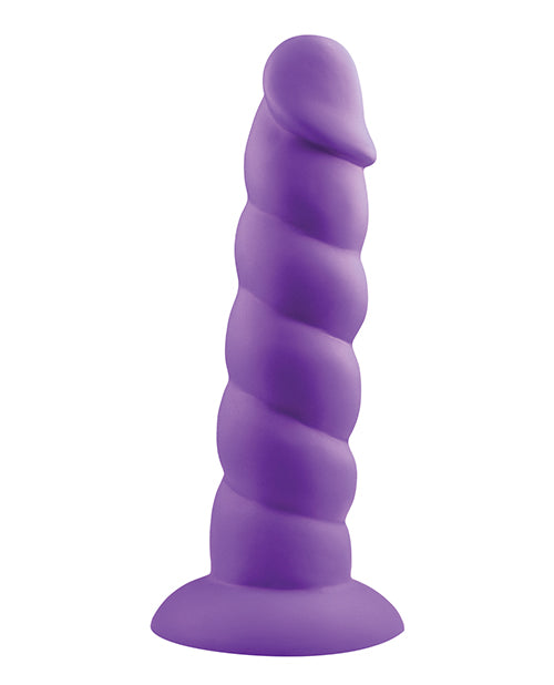 Rock Candy Suga Daddy 7&quot; Silicone Dildo - Purple