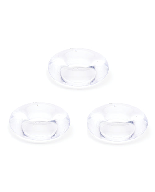 Sport Fucker Chubby Cockring Pack of 3 - Clear