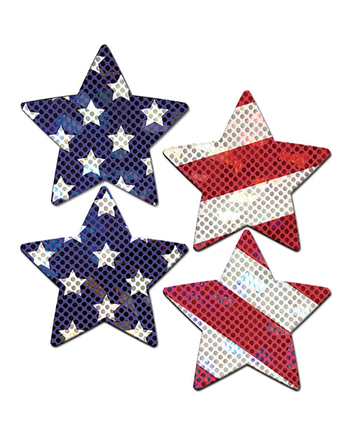 Pastease Premium Petites Glittering Stars &amp; Stripes  - Red/White/Blue O/S