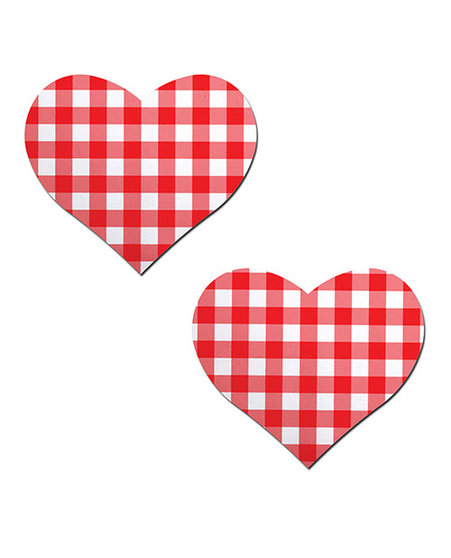 Pastease Premium Gingham Heart - Red O/S