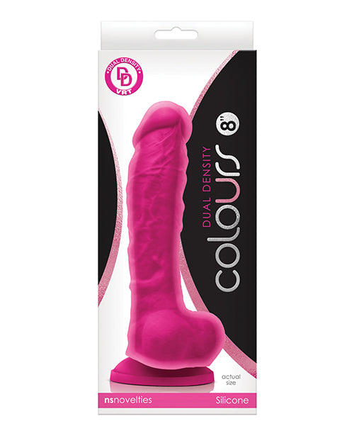 Colours Dual Density 8&quot; Dildo - Pink