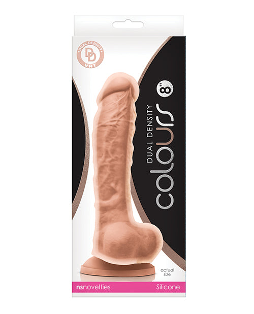 Colours Dual Density 8&quot; Dildo - White