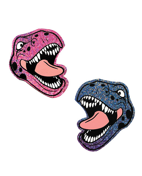 Neva Nude Black Light  Dinosaur Pasties - Pink &amp; Blue O/S