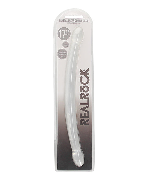 Shots RealRock Crystal Clear 17&quot; Double Dildo  - Transparent