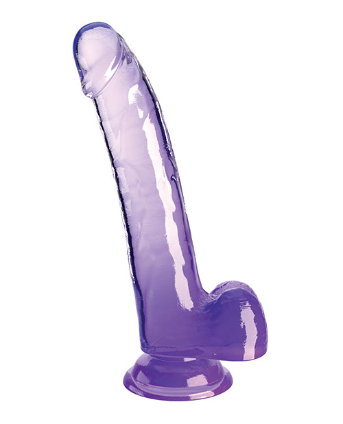 King Cock Clear 9&quot; Cock w/Balls - Purple