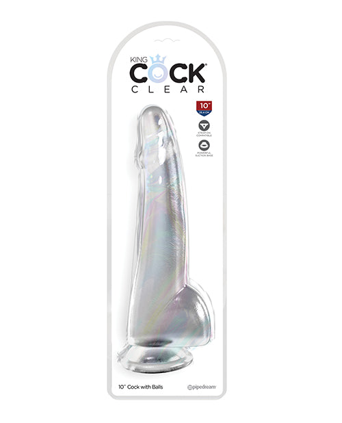 King Cock Clear 10&quot; Cock w/Balls - Clear