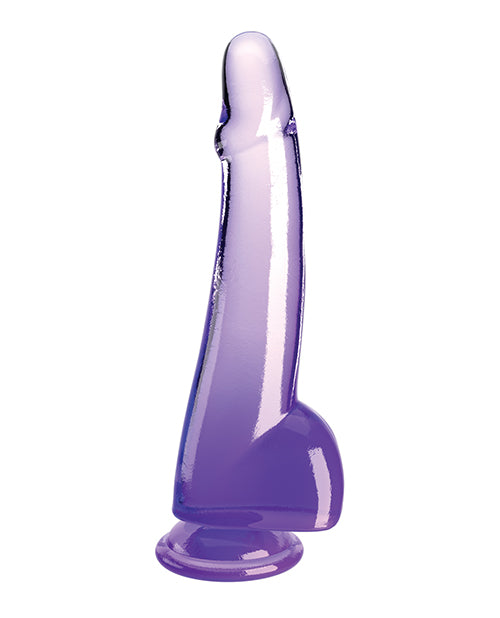 King Cock Clear 10&quot; Cock w/Balls - Purple