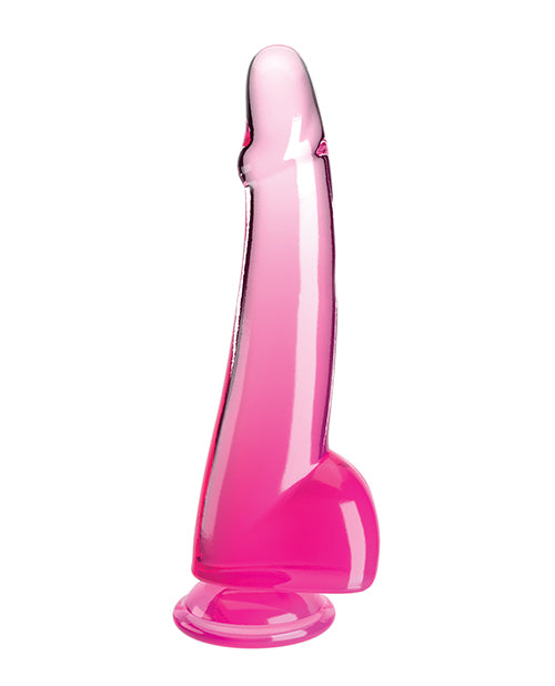 King Cock Clear 10&quot; Cock w/Balls - Pink