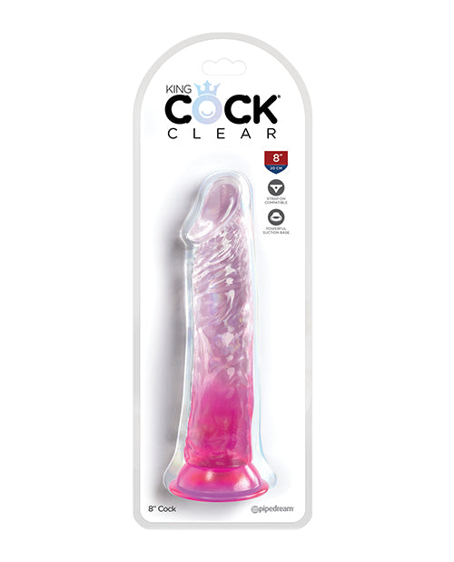 King Cock Clear 8&quot; Cock - Pink