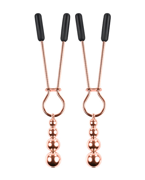 Selopa Beaded Nipple Clamps - Rose Gold