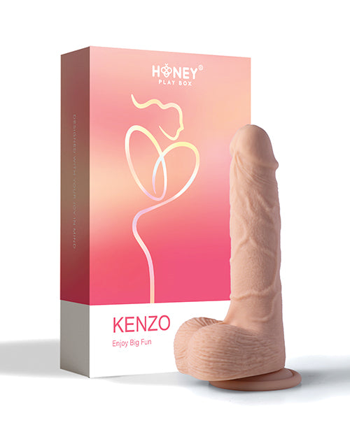 Kenzo App Controlled Realistic 9.5&quot; Thrusting Dildo Vibrator - Ivory