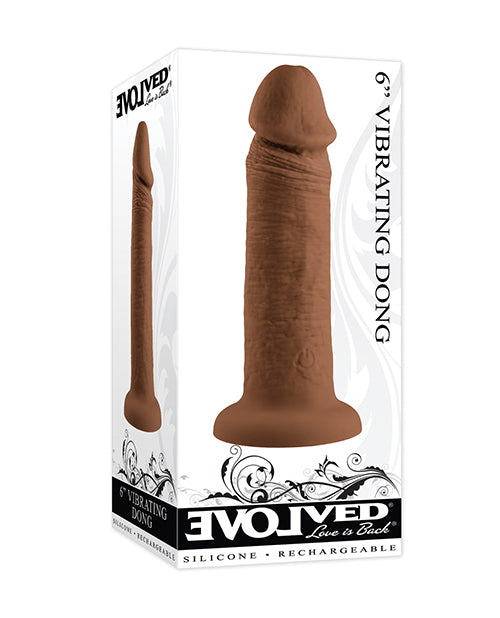 Evolved 6&quot; Vibrating Dong - Dark