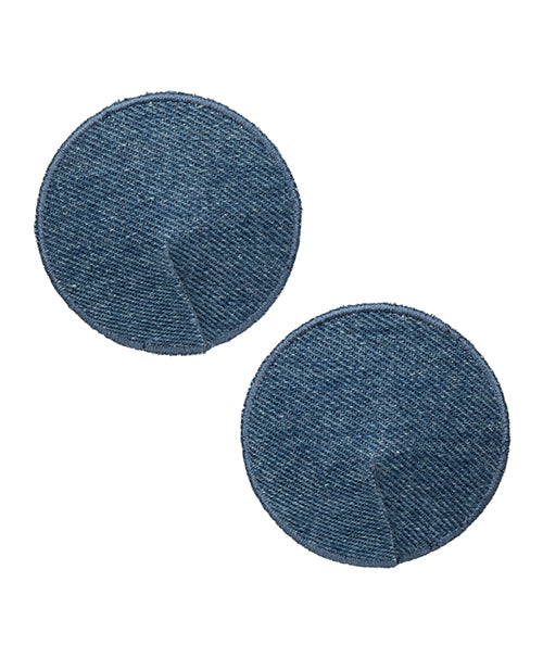 Ride &#039;Em Premium Denim Collection Round Pasties - O/S