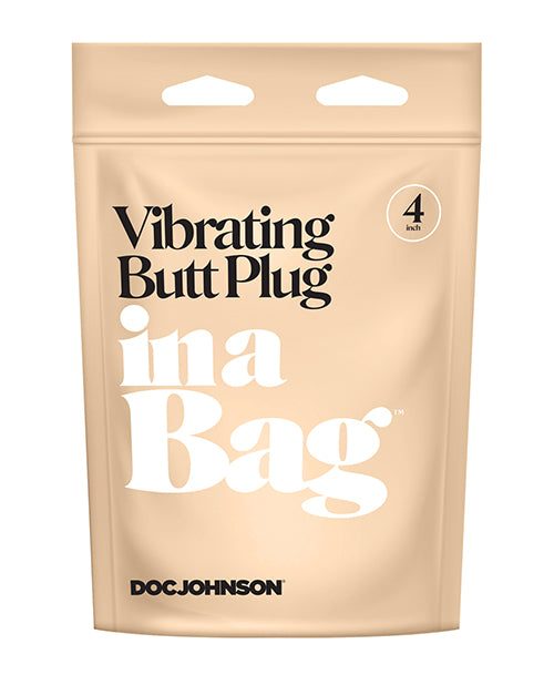 In A Bag 4&quot; Vibrating Butt Plug - Black