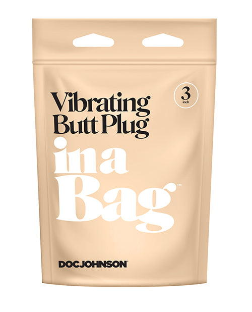 In A Bag 3&quot; Vibrating Butt Plug - Black