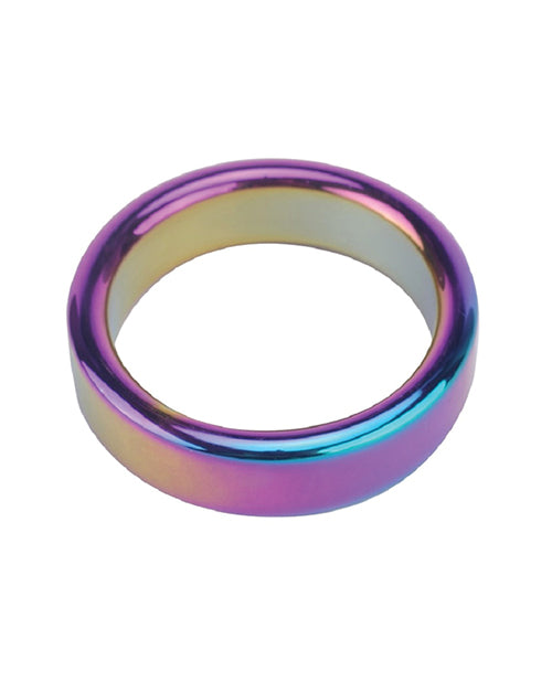 Plesur 2&quot; Metal Cock Ring - Rainbow