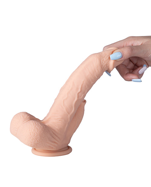 Colter App Controlled Realistic 8.5&quot; Thrusting Dildo Vibrator w/Clit Licker - Ivory