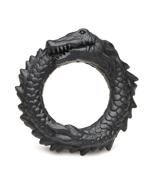 Creature Cocks Caiman Silicone Cock Ring - Black