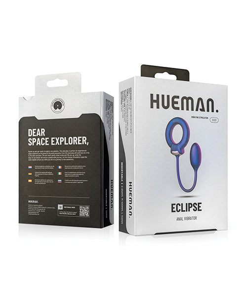 Hueman Eclipse Cock Ring w/Anal Ball - Purple