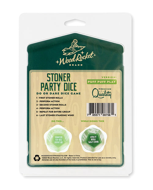 Wood Rocket Stoner Party Dice Game - Green - Seductions Secret