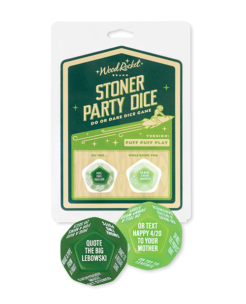 Wood Rocket Stoner Party Dice Game - Green - Seductions Secret