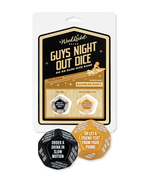 Wood Rocket Guys Night Out Do or Dare Dice Game - Black - Seductions Secret