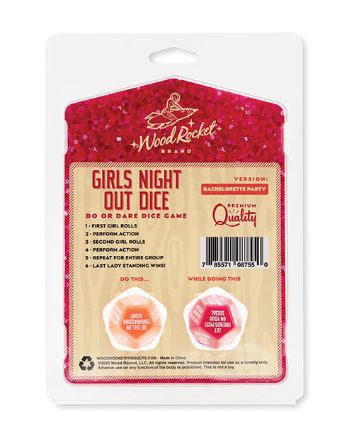 Wood Rocket Girls Night Out Do or Dare Dice Game - Red - Seductions Secret