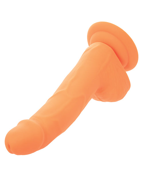 Silicone Studs Neon 6&quot; Dildo - Orange