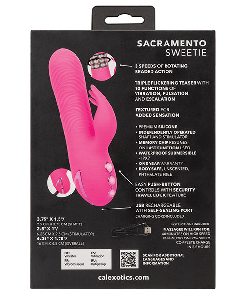 California Dreaming Sacramento Sweetie Vibrator &amp; Rotating Stimulator