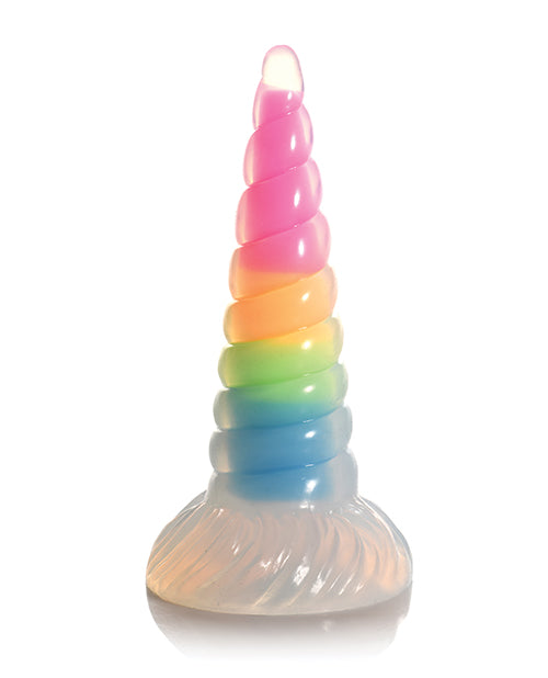 Creature Cocks Uni Glow in the Dark Silicone Dildo - Rainbow