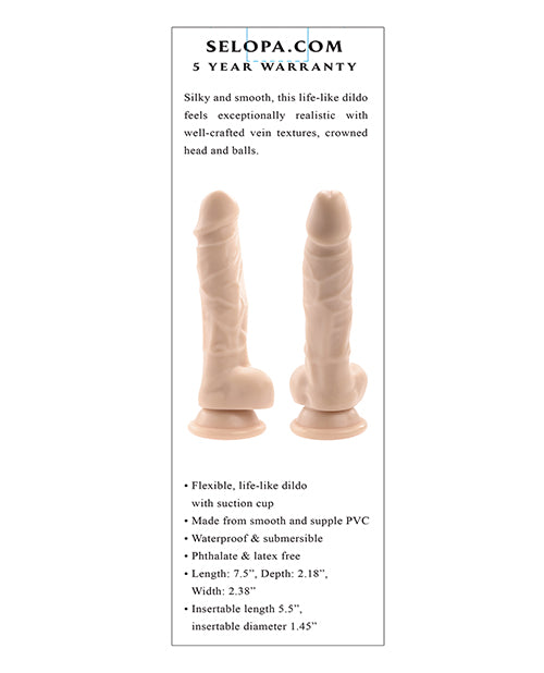 Selopa 6&quot; Lifelike Dildo - Light