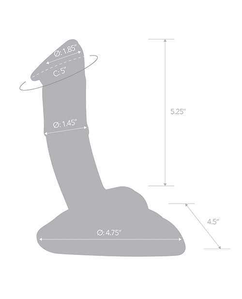 Glas 7.5&quot; Rideable Standing Cock w/Stability Base