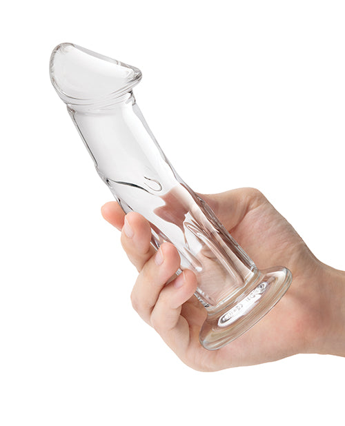 Glas 6&quot; Dildo w/Veins &amp; Flat Base