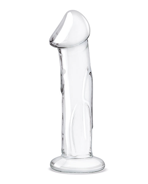 Glas 6&quot; Dildo w/Veins &amp; Flat Base