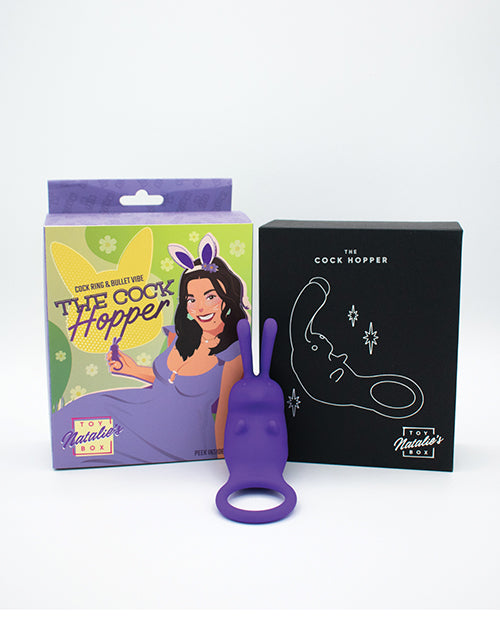 Natalie&#039;s Toy Box The Cock Hopper Cock Ring &amp; Bullet Vibrator - Purple