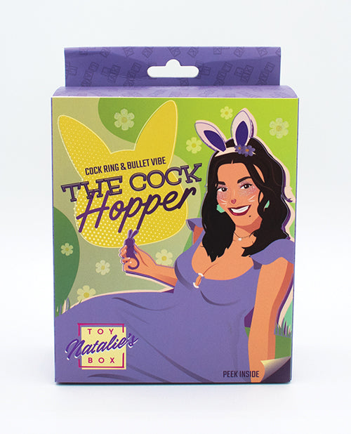 Natalie&#039;s Toy Box The Cock Hopper Cock Ring &amp; Bullet Vibrator - Purple