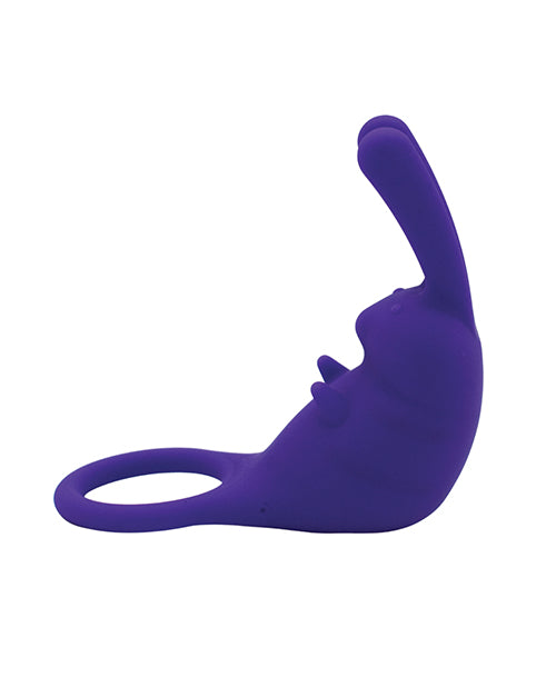 Natalie&#039;s Toy Box The Cock Hopper Cock Ring &amp; Bullet Vibrator - Purple