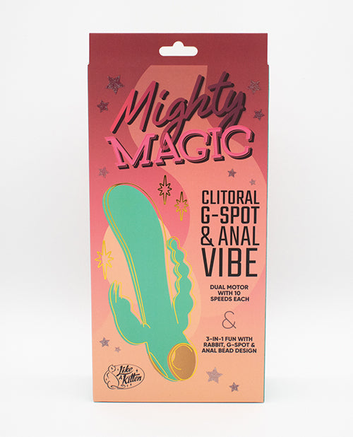 Natalie&#039;s Toy Box Mighty Magic Clit, G-Spot &amp; Anal Vibrator - Aqua