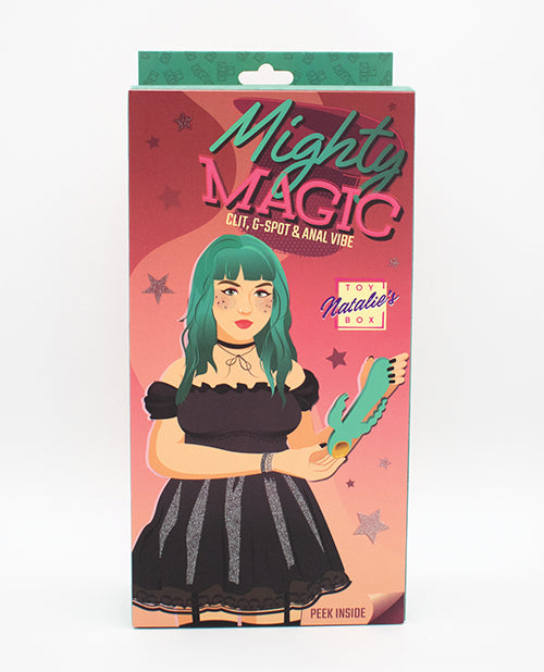 Natalie&#039;s Toy Box Mighty Magic Clit, G-Spot &amp; Anal Vibrator - Aqua