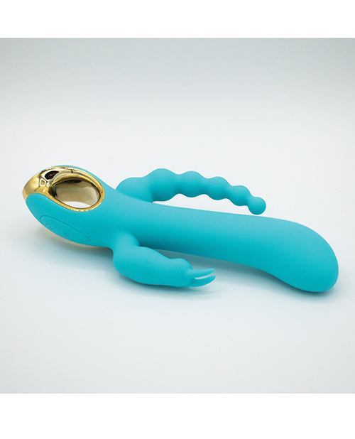 Natalie&#039;s Toy Box Mighty Magic Clit, G-Spot &amp; Anal Vibrator - Aqua