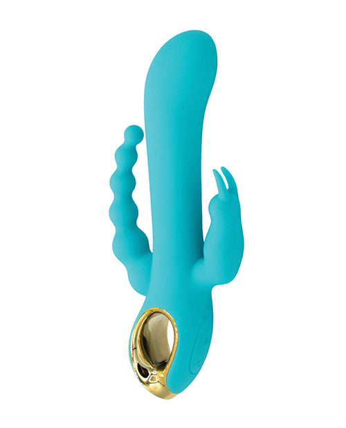 Natalie&#039;s Toy Box Mighty Magic Clit, G-Spot &amp; Anal Vibrator - Aqua