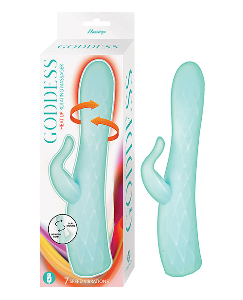 Goddess Heat-up &amp; Rotating Vibrator - Aqua