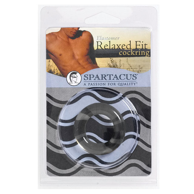 Spartacus Elastomer Relaxed Fit Cock Ring - Black