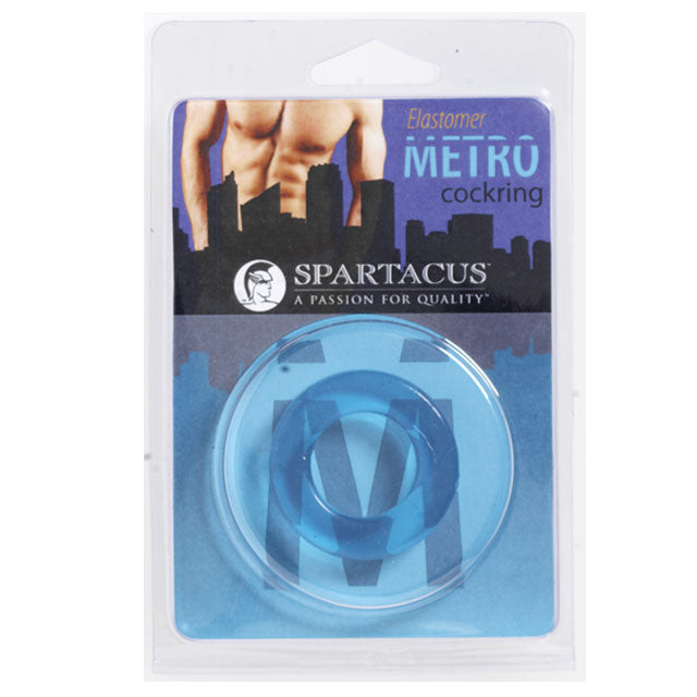 Spartacus Elastomer Cock Ring - Metro Blue