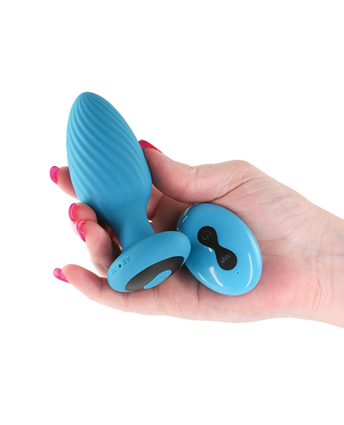 INYA Alpine 2.0 Gyrating &amp; Vibrating Anal Plug w/Remote - Teal