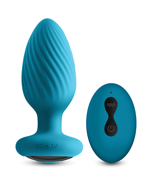 INYA Alpine 2.0 Gyrating &amp; Vibrating Anal Plug w/Remote - Teal