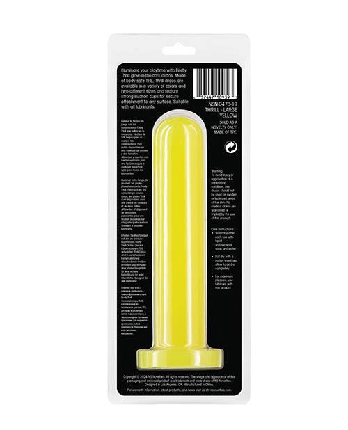 Firefly Thrill Glow in the Dark Dildo - Large - Yellow