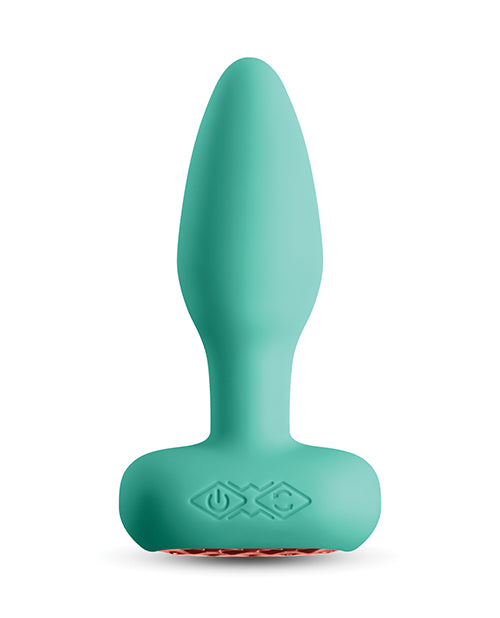 Techno Prism App Controlled Rotating &amp; Vibrating Anal Plug - Teal