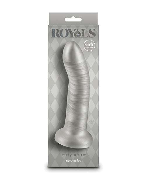 Royals 7&quot; Charlie Curved Dildo - Metallic Champagne