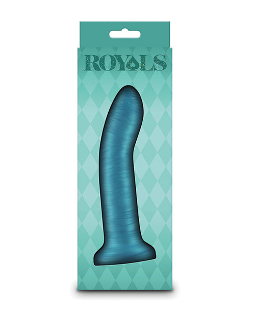 Royals 6&quot; Charlie Curved Dildo - Metallic Teal